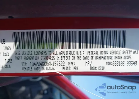 2010 Dodge Nitro Heat from USA, damaged, VIN 1D4PU4GK8AW157522